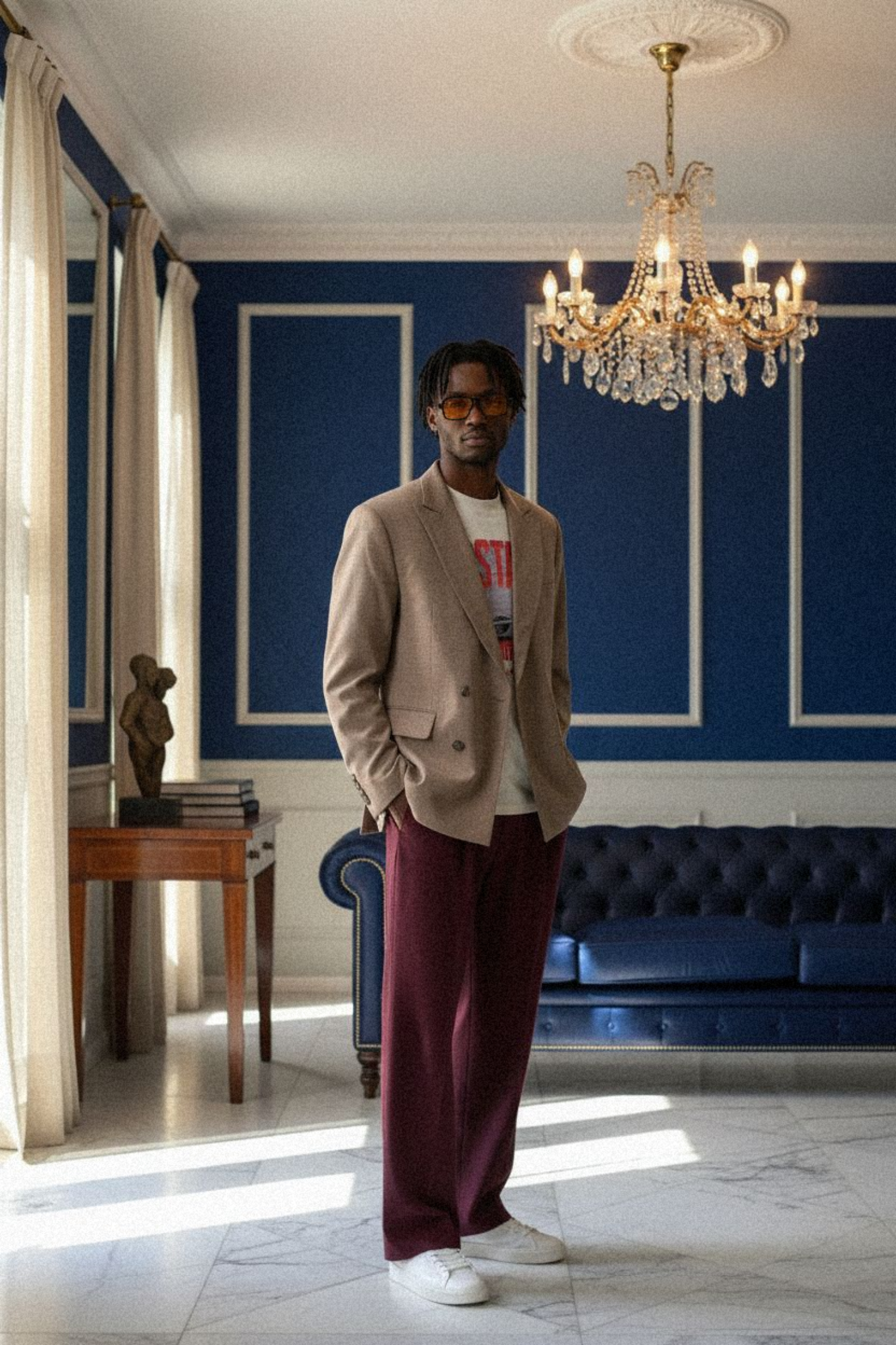 The Velvet Burgundy Trousers