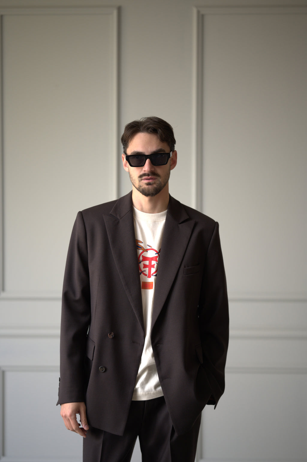 Logo in the clouds Tee Off-White