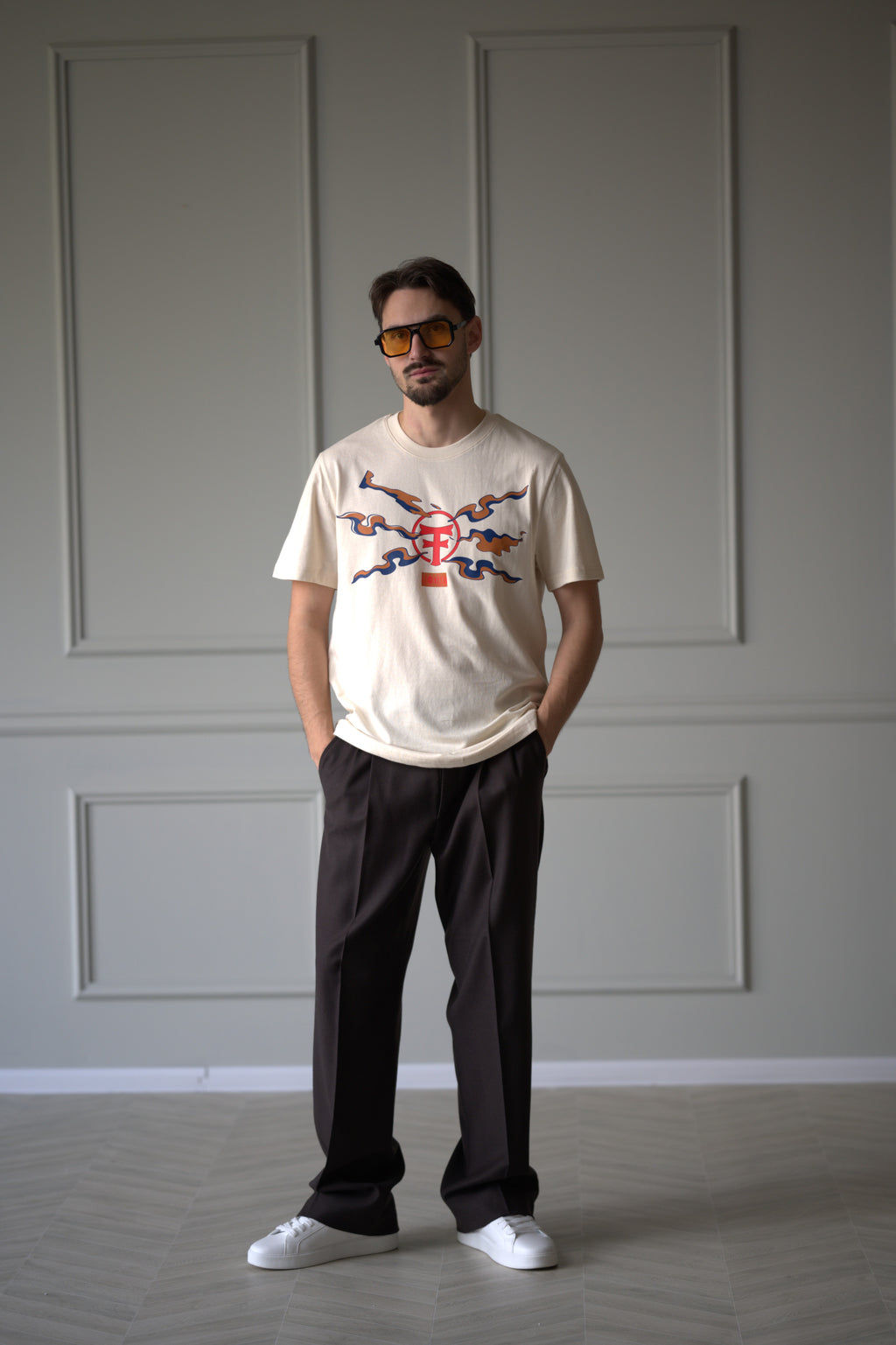 Logo in the clouds Tee Off-White