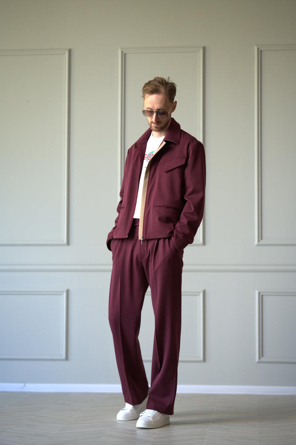 The Velvet Burgundy Trousers