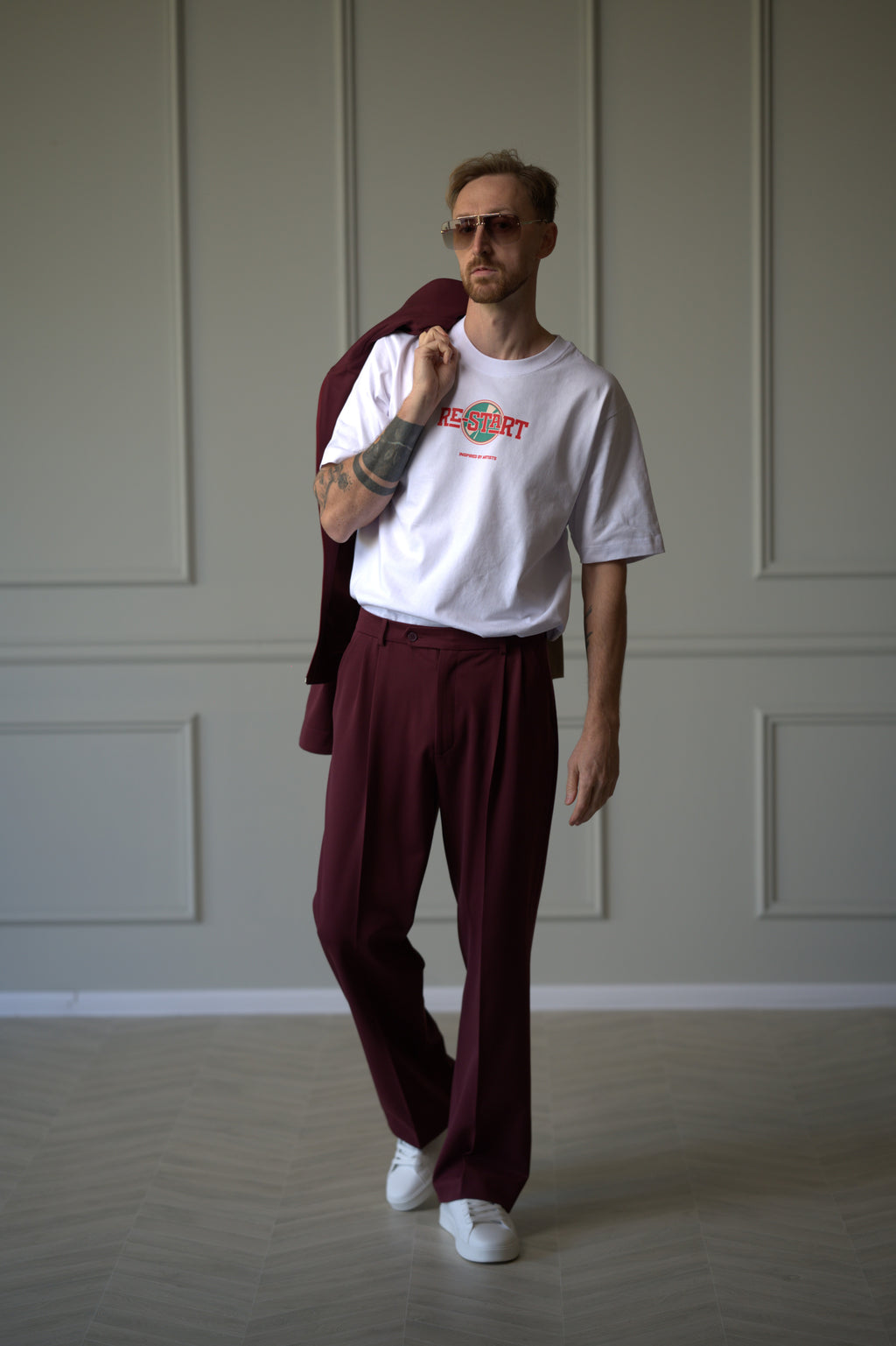 The Velvet Burgundy Trousers