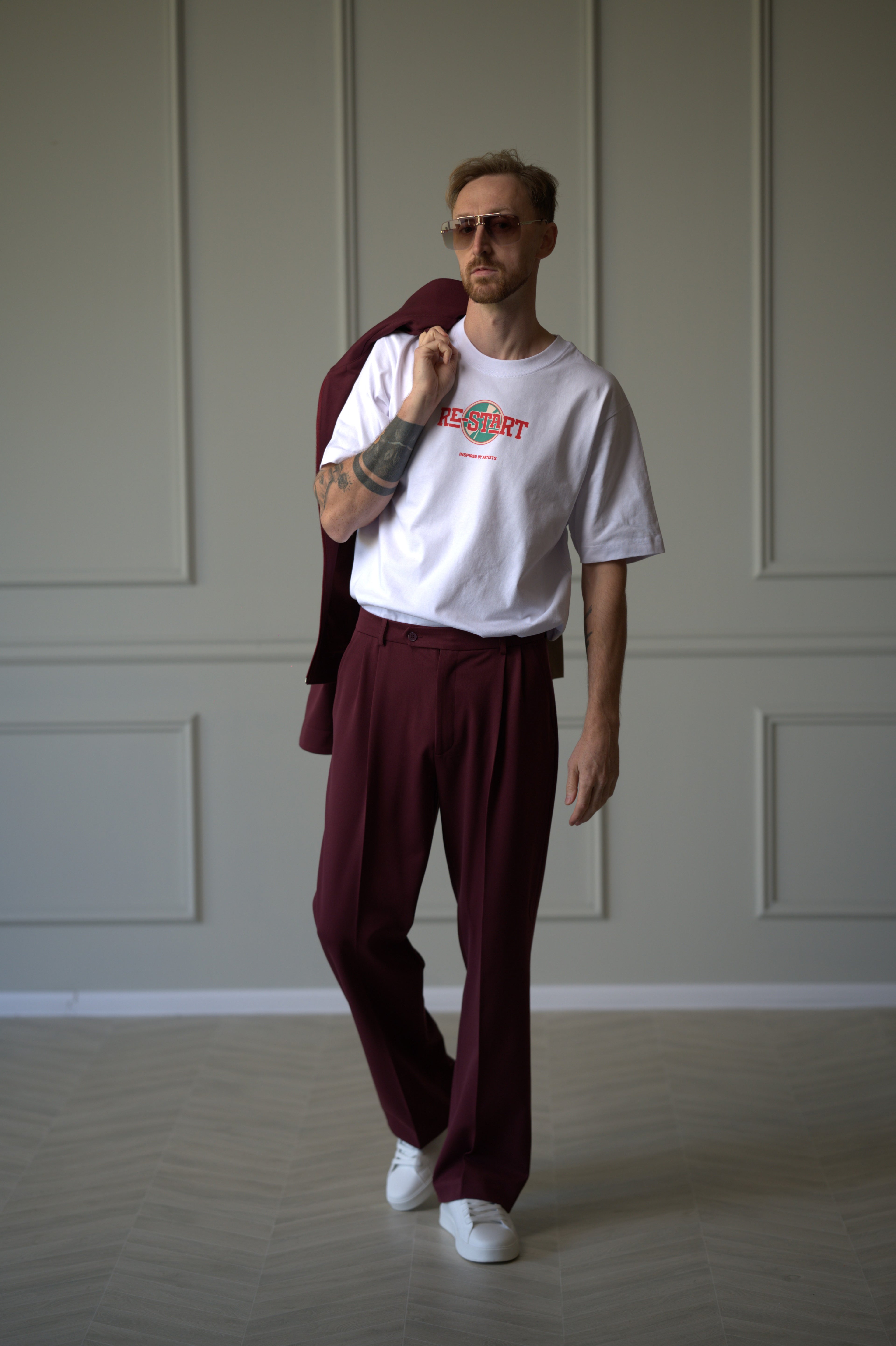 The Velvet Burgundy Trousers