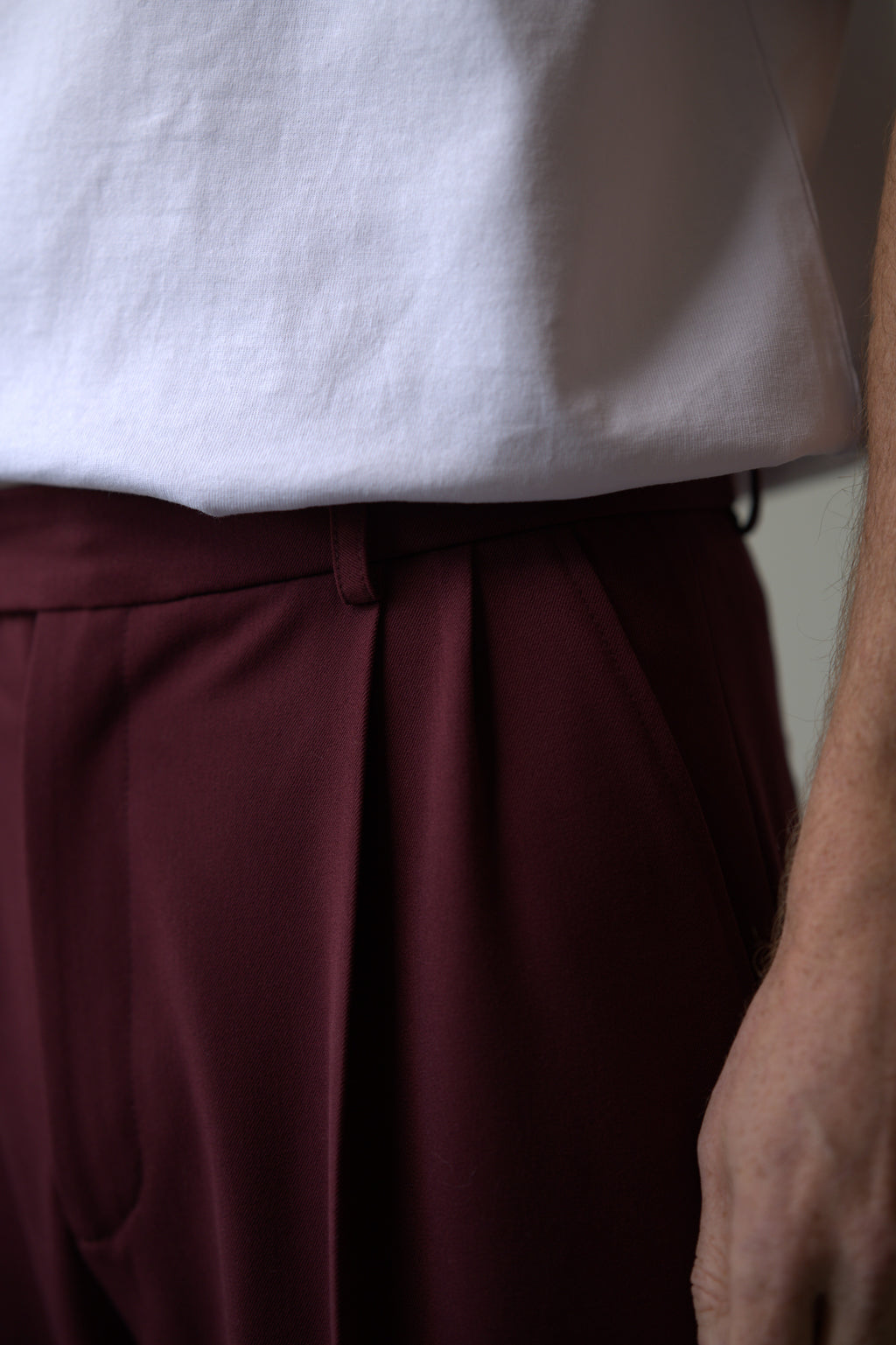 The Velvet Burgundy Trousers
