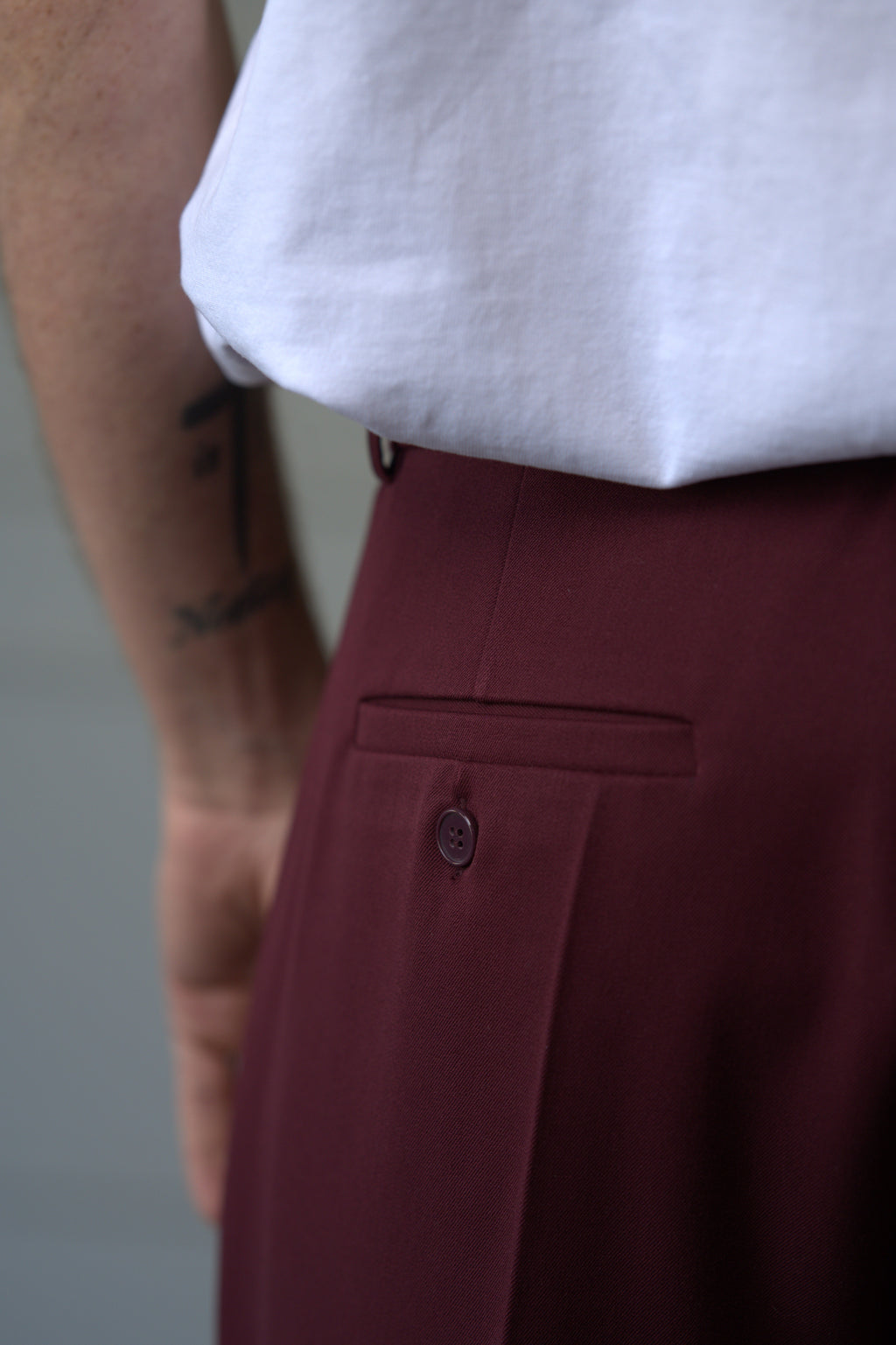 The Velvet Burgundy Trousers