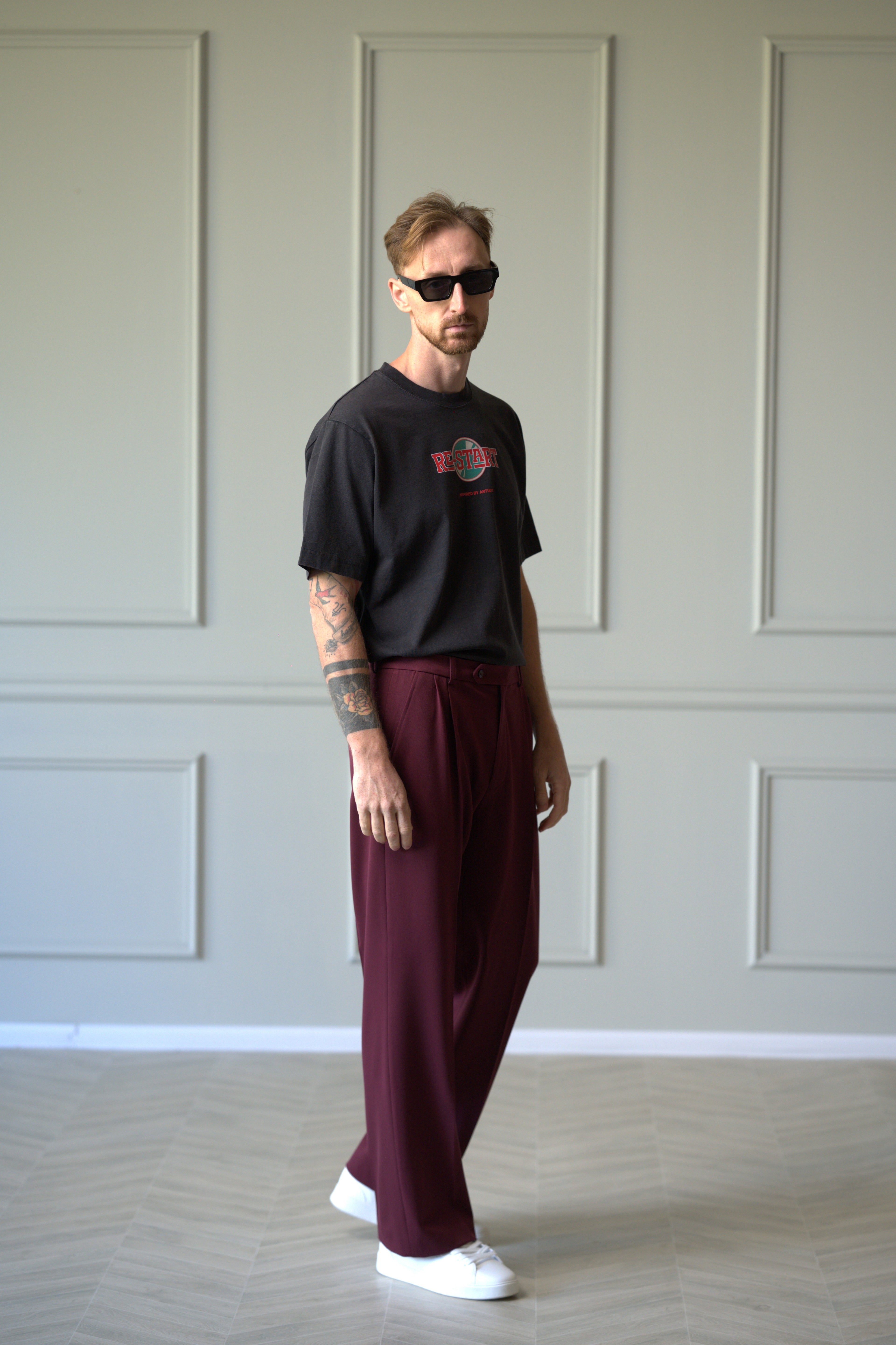 The Velvet Burgundy Trousers