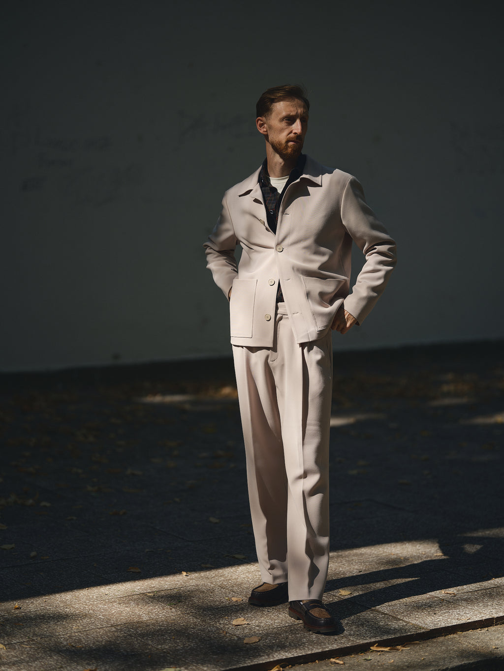 The Atelier Shirt Jacket in stone by TODÓR TRAME, image 5 of 5