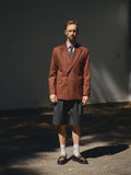 Vogue Pinstripe Blazer in terracotta by TODÓR TRAME, image 1 of 5