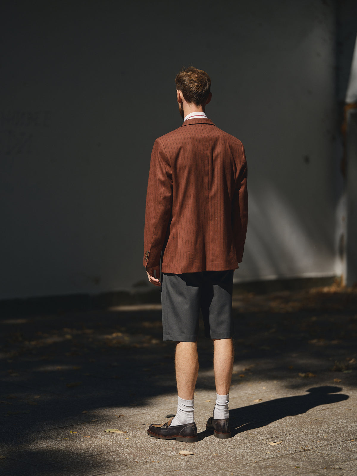 Vogue Pinstripe Blazer in terracotta by TODÓR TRAME, image 3 of 5