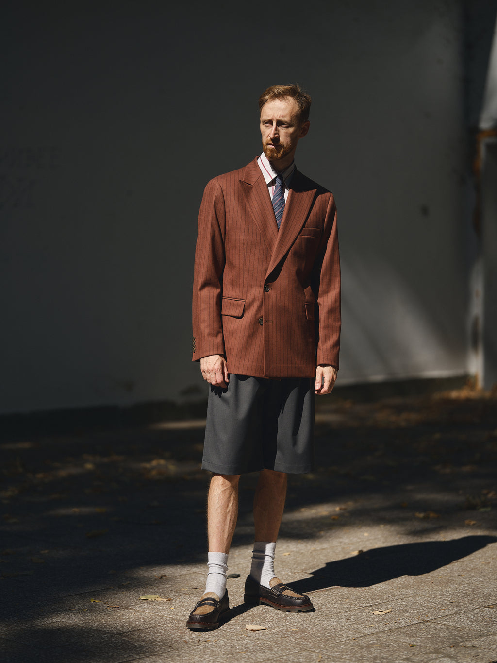 Vogue Pinstripe Blazer in terracotta by TODÓR TRAME, image 5 of 5