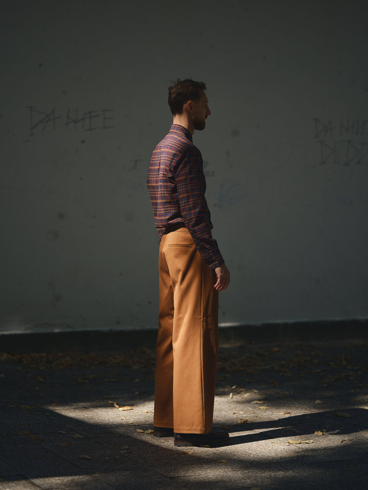 The Archive Shirt in navy / burgundy check by TODÓR TRAME, image 3 of 6