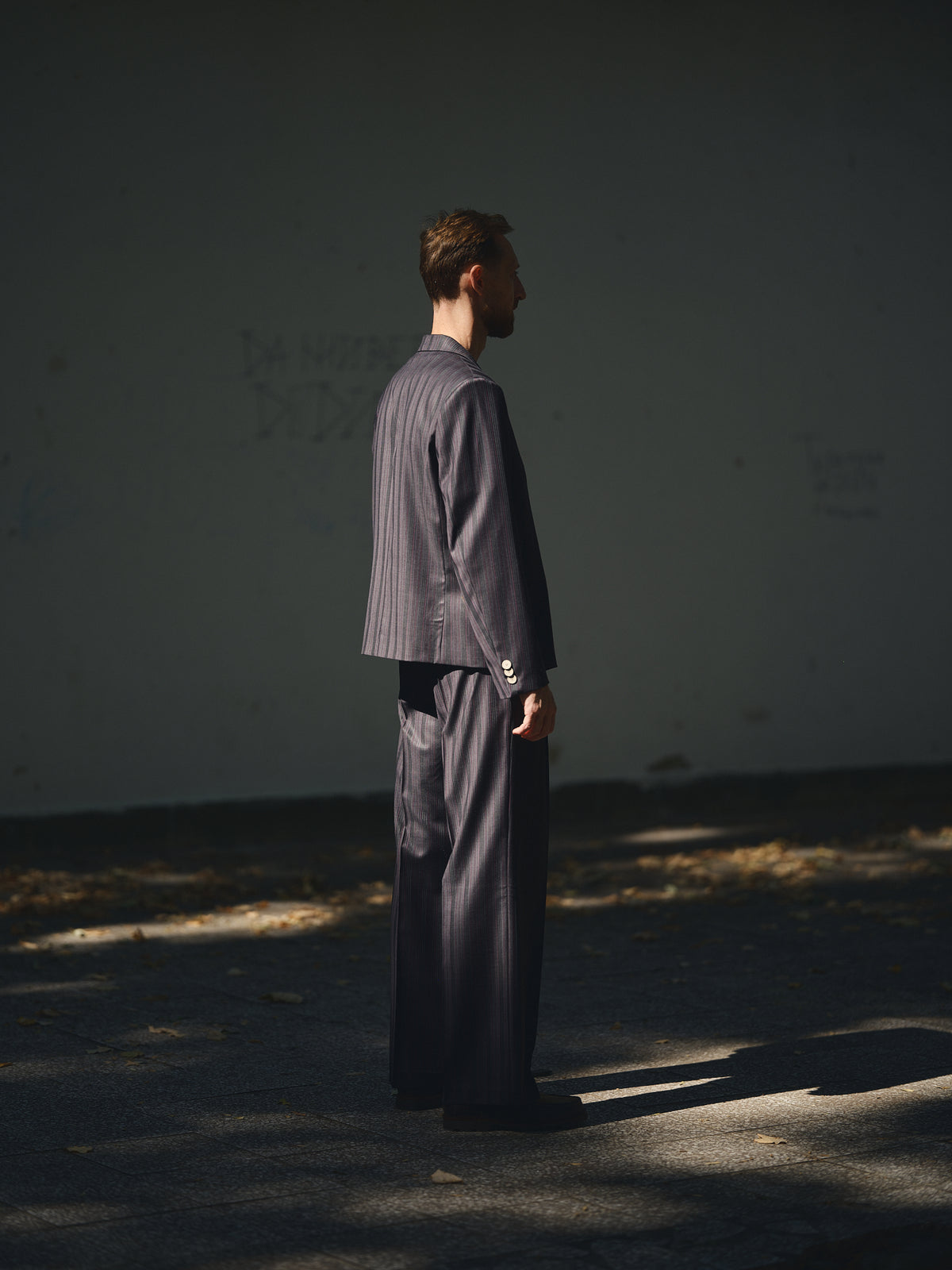 Milano Trousers in midnight stripe by TODÓR TRAME, image 2 of 4