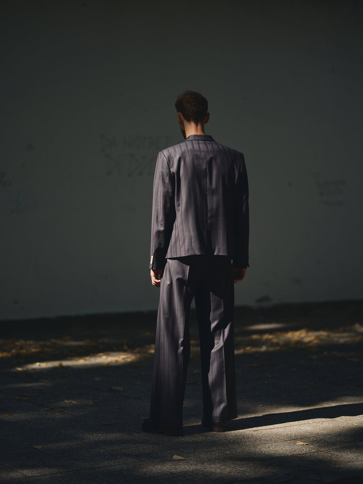 Milano Trousers in midnight stripe by TODÓR TRAME, image 3 of 4
