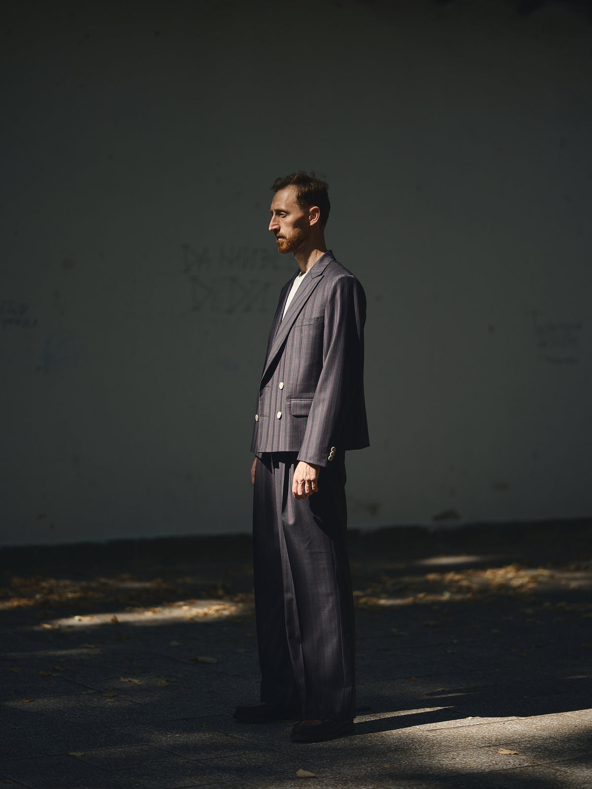Milano Trousers in midnight stripe by TODÓR TRAME, image 4 of 4
