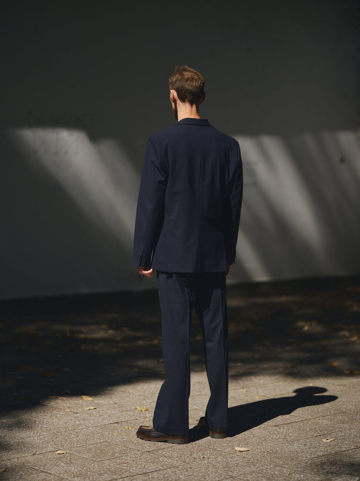 Awards Wide Trousers in navy blue by TODÓR TRAME, image 3 of 5