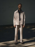 The Atelier Shirt Jacket in stone by TODÓR TRAME, image 1 of 5