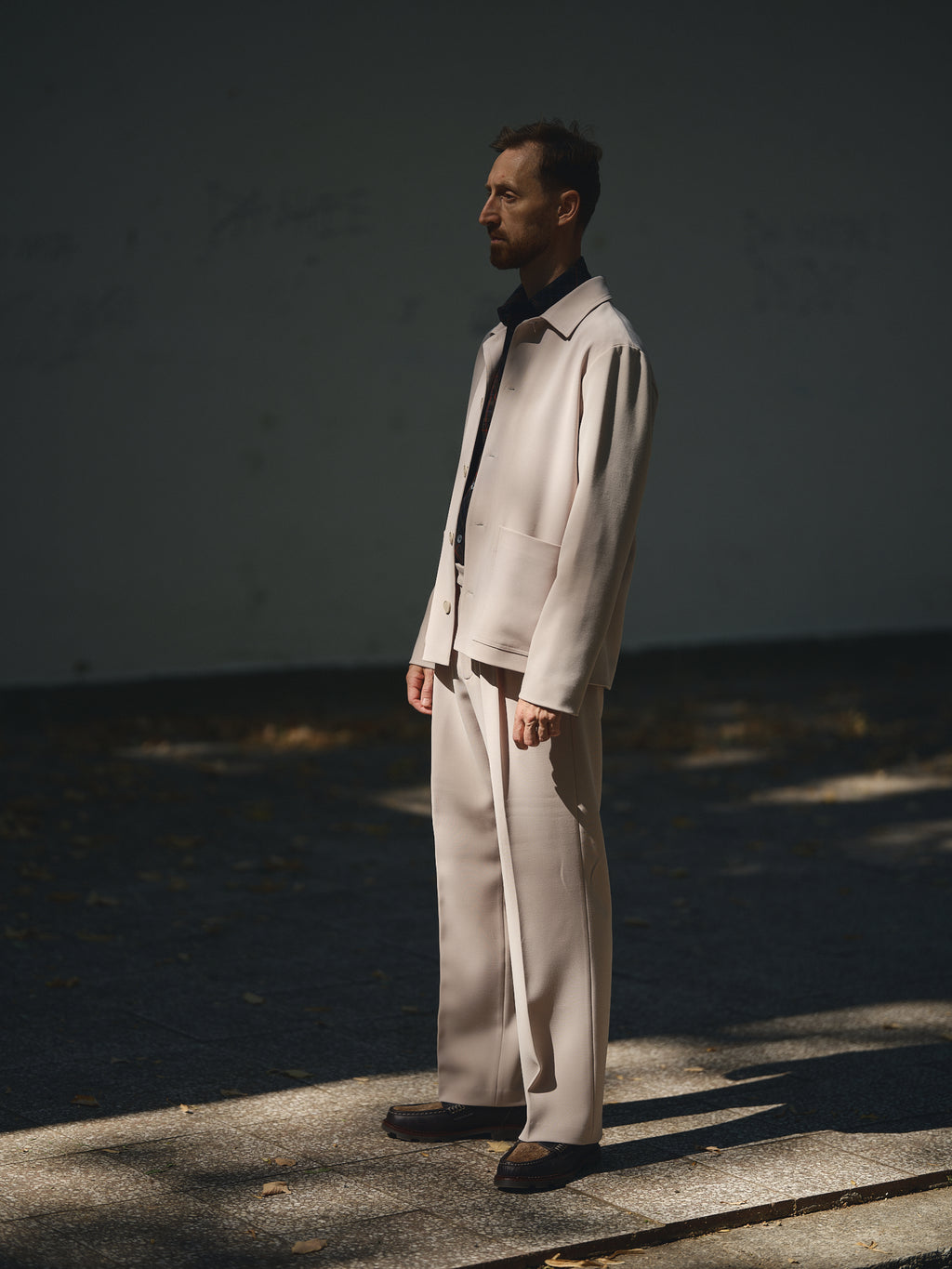 The Atelier Shirt Jacket in stone by TODÓR TRAME, image 4 of 5
